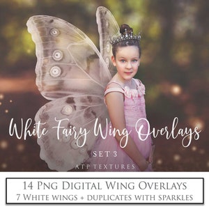 14 Png Digital FAIRY WING Overlays Set 3, Wings Overlay, Fantasy, High Resolution Photography, Photoshop Faery Wings, Clipart, Transparent
