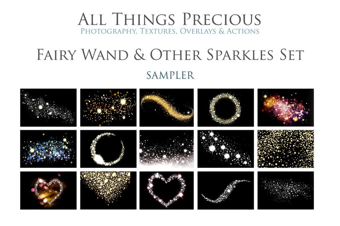 28 Digital Fine Art FAIRY WAND and SPARKLE Overlays Photoshop image 2
