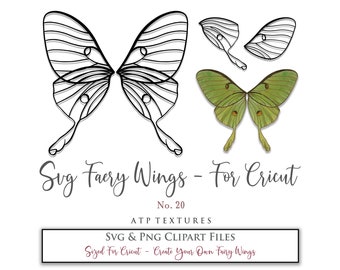 SVG Clipart, FAIRY WINGS, No. 20 - For Cricut Maker / Png Download, Costume, Cosplay Wing, Printable Wing, Templates, Digital, Print And Cut