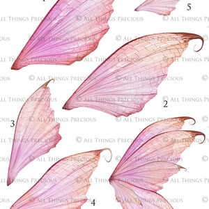 PRINTABLE FAIRY WINGS Set 1 Scrapbooking Clipart Digital - Etsy
