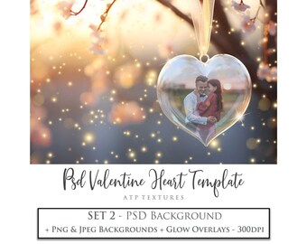 Digital Background, VALENTINES Psd Template No.2, Gift Card Printable, Photography, Png & Jpeg, Wedding, couples, Baby. Atp Textures Ai Art.
