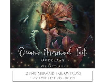 PNG Mermaid Tail Overlays, Oceana, Fantasy Magic, Fish Tails, Photo Editing, Digital Photography, Photoshop Overlay, Clipart