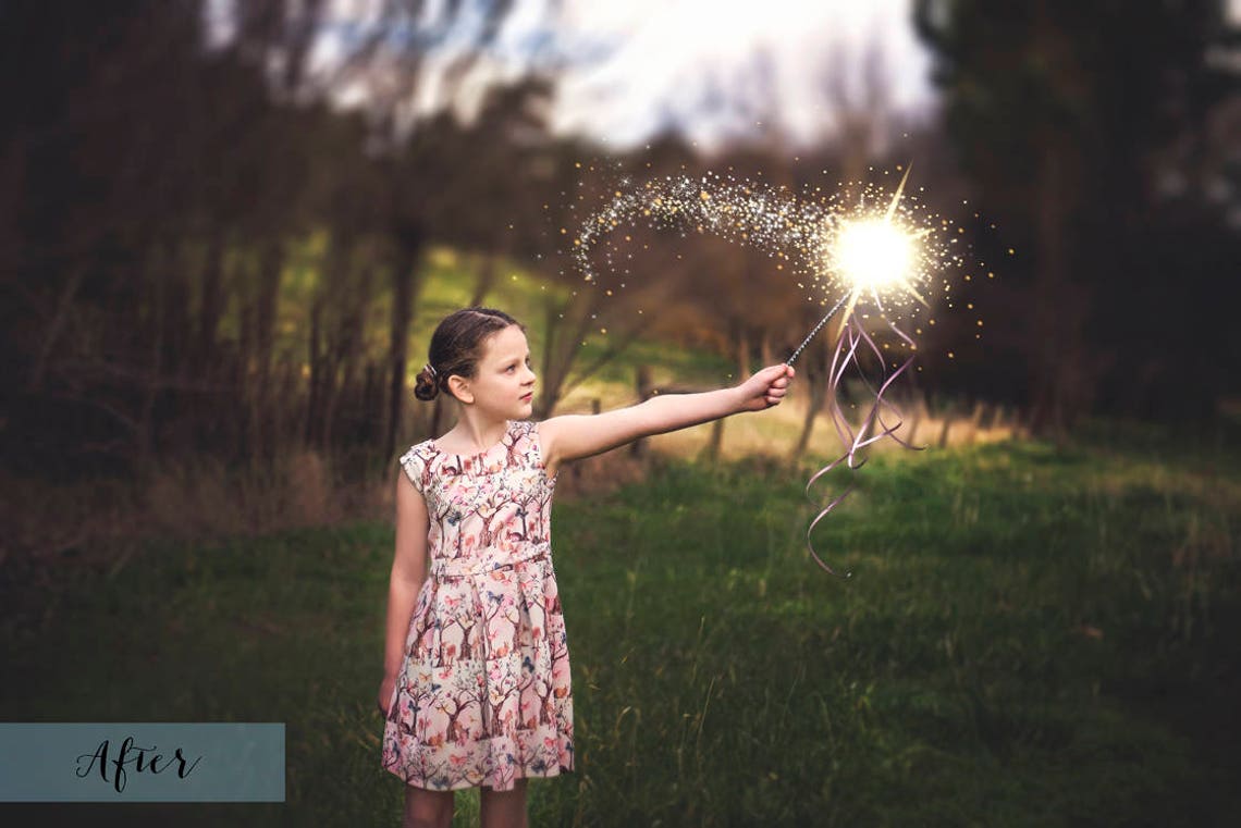 28 Digital Fine Art FAIRY WAND and SPARKLE Overlays Photoshop image 4