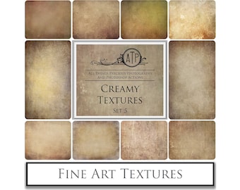 10 FINE ART TEXTURES - Creamy Set 5 / Photography Overlays, Scrapbooking, Digital Backdrop, Background, Photoshop Overlay