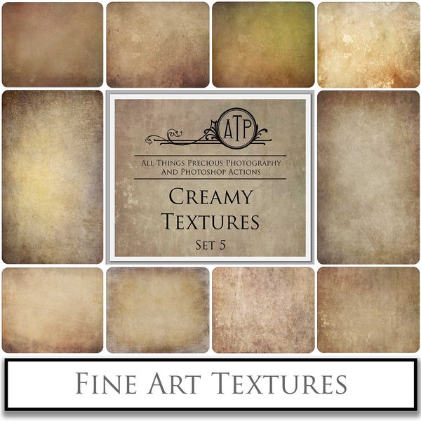 10 FINE ART TEXTURES - Creamy Set 5 / Photography Overlays, Scrapbooking, Digital Backdrop, Background, Photoshop Overlay
