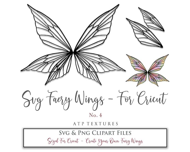 SVG, PNG Clipart, Fairy Wings, for Cricut and Silhouette Machine. Cut out and make your own real fairy wings. For Costumes, Halloween, Cosplay Wings, Adult Wings, Child size wings. Use them for Wedding invitations, sublimation print  or decorations.