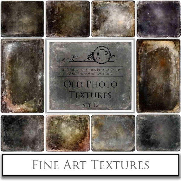 Old Photo TEXTURES Set 12, Vintage Style Editing Overlays, Digital Scrapbooking, Background Texture, Photoshop Overlay, High Resolution