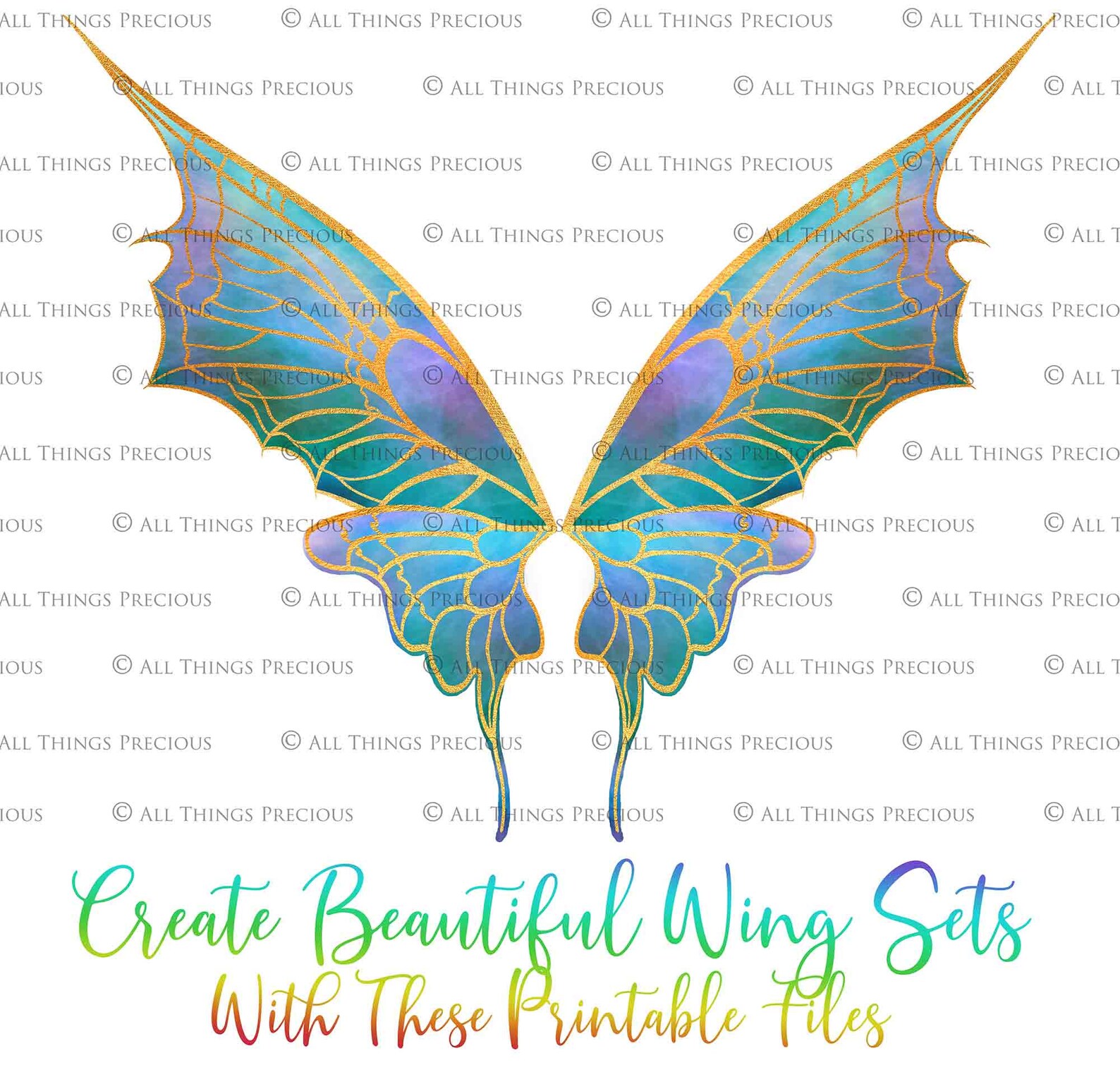 PRINTABLE FAIRY WINGS Set 39 Clipart Png Print Fairy - Etsy