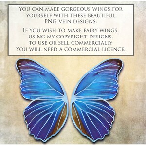 K&ouml;nnte beinhalten: Blaue Schmetterlingsfl&uuml;gel mit detaillierten Adernmustern.  "YOU CAN MAKE GORGEOUS WINGS FOR YOURSELF WITH THESE BEAUTIFUL PNG VEIN DESIGNS. IF YOU WISH TO MAKE FAIRY WINGS, USING MY COPYRIGHT DESIGNS, TO USE OR SELL COMMERCIALLY YOU WILL NEED A COMMERCIAL LICENCE."