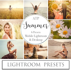 6 Lightroom MOBILE PRESETS - SUMMER / Influencer, Instagram, Photographer Presets, Blogger Preset, Desktop, Lifestyle Presets