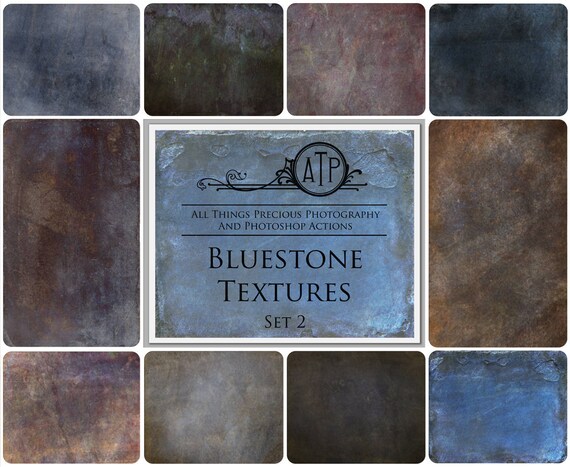 10 Fine Art BLUESTONE TEXTURES Set 2 / Digital Photography, Scrapbooking Paper, Textured Background, Photoshop Overlay, High Resolution Il_570xn