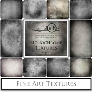 10 Fine Art TEXTURES - MONOCHROME Set 13 / Photography Texture, High Res, Scrapbooking Background, Digital Backdrop, Photoshop Overlays