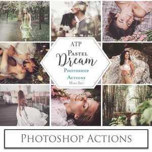 PHOTOSHOP ACTIONS - Pastel Dream Mini Set / Photography, Digital, Photoshop Edit, Editing Actions, Matte Film, Photo Filters