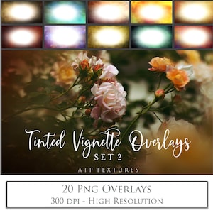Png OVERLAYS - Tint vignet nr. 2 / foto-overlay, textuur-overlay, Photoshop clipart, digitale achtergrond, gluren door