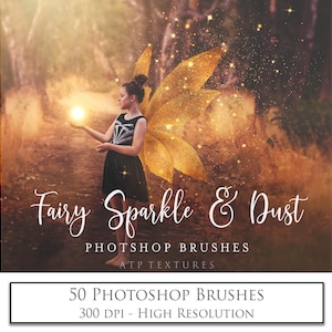 50 Photoshop-penselen, Fairy Sparkle, Stof, Ster, Bokeh, Fotobewerking, Glitterpenseel, Magische bewerkingen