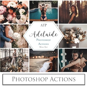 May include: A collage of images showcasing different photography styles. The images include a bouquet of flowers, a woman in a pool, a woman in a black dress, a couple getting married, a woman in a white dress, a woman in a brown top, and a bouquet of dried flowers.