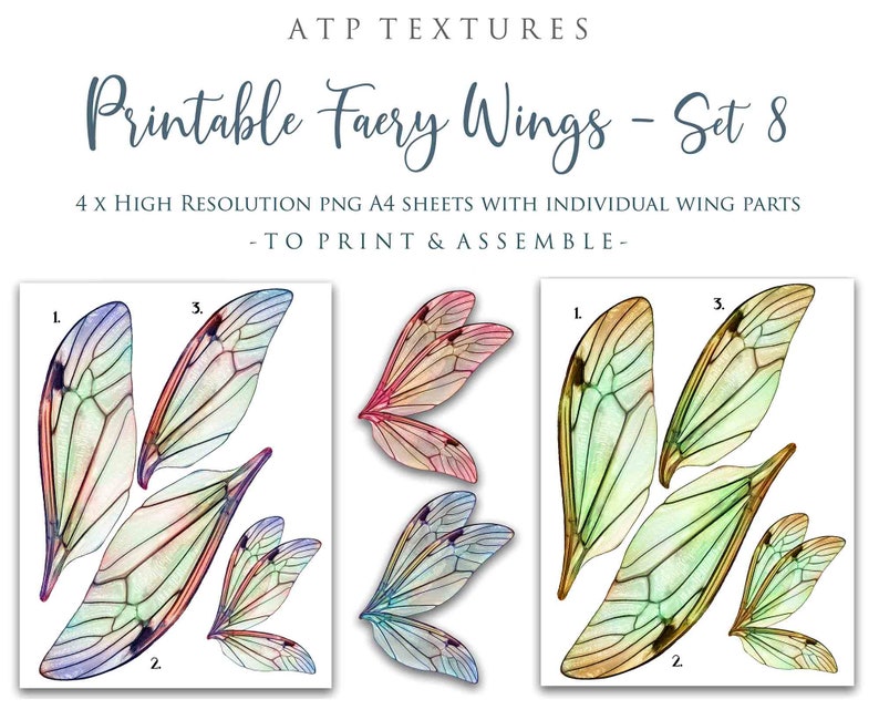 printable-fairy-wings-set-8-pattern-template-clipart-png-etsy