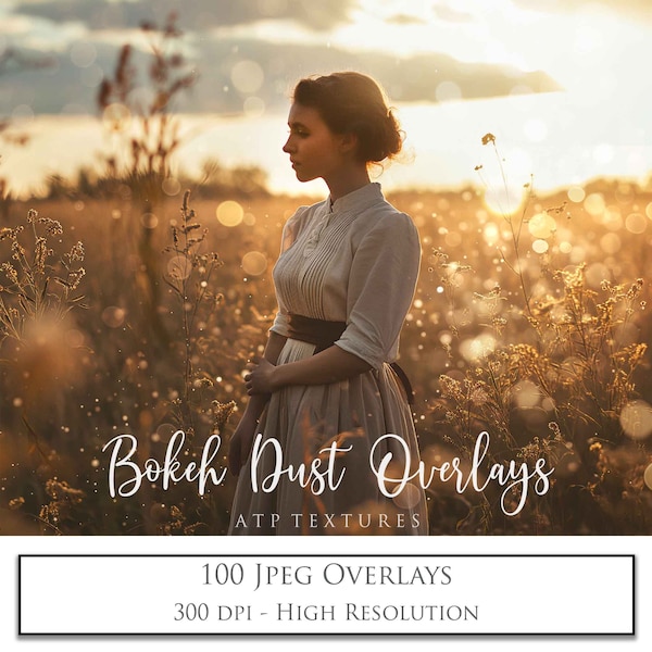 100 Fotografie-OVERLAYS, BOKEH-STAUB für die Fotobearbeitung, Photoshop Light Mote and Leak, grafische Assets, Bokeh-Hintergrund, Jpeg