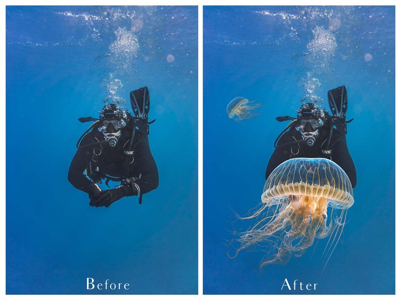 xJellyfish overlays for your Fantasy Edits. Digital Png clipart overlays. Photography, photoshop editing, Child photo art. Fine Art High resolution digital download. 300dpi. Digital Assets. Graphic Design. Ocean Background.  Underwater Scene