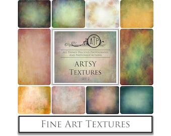 10 Fine Art TEXTURES - ARTSY Set 2  / Photography Overlay, High Res, Scrapbooking, Digital Background Texture, Photoshop Overlays, Backdrop