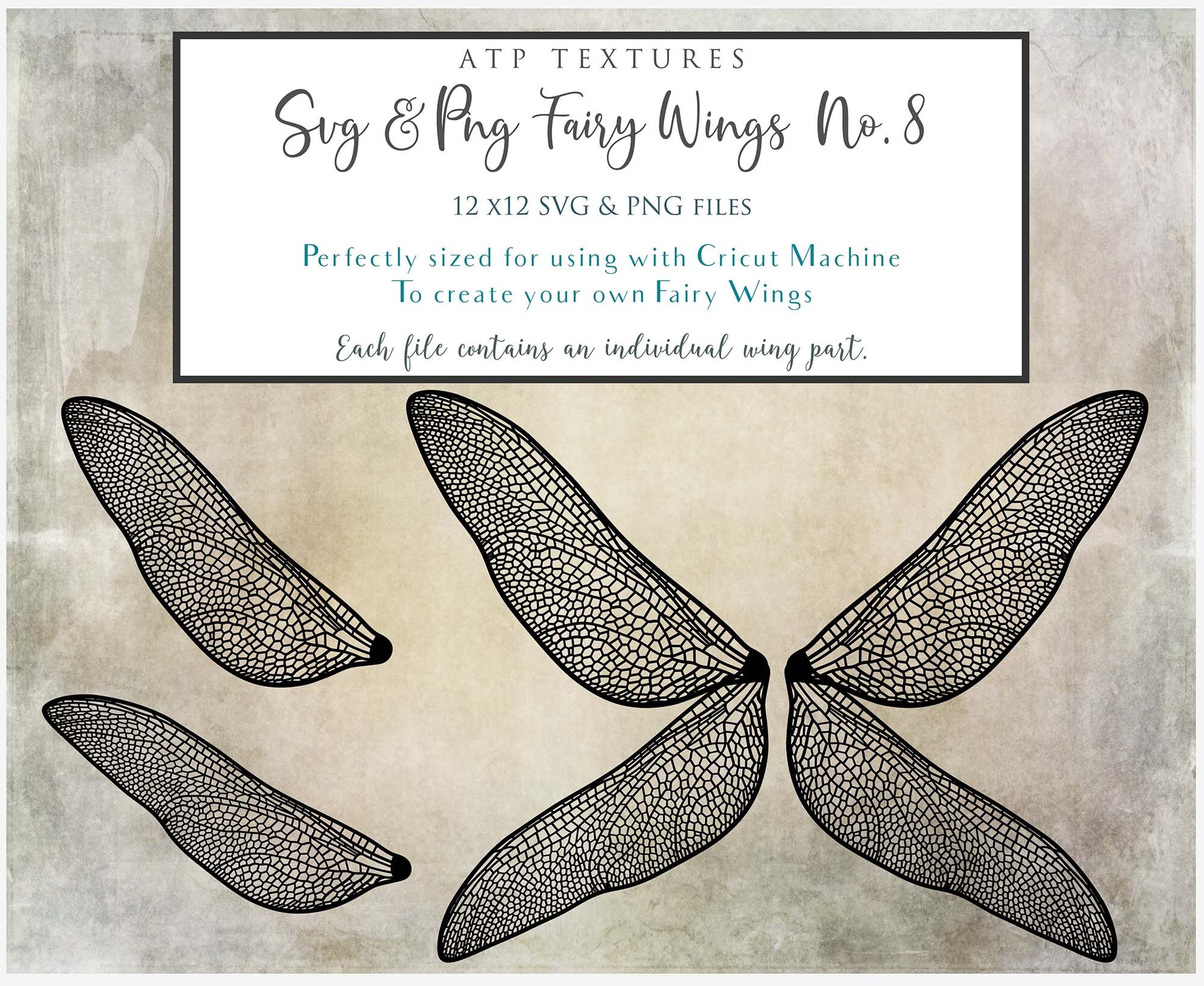 SVG FAIRY WINGS No. 8 for Cricut Maker / Png Clipart - Etsy