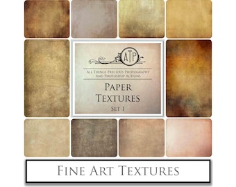 10 Fine Art PAPER TEXTURES Set 1 / Photography / Scrapbooking / Paper / Digital Backdrop / Background / Craft / Photoshop / High Res