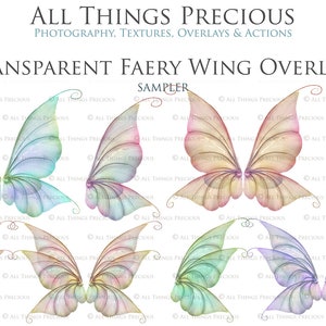 Digital Overlays for Photographers. Fairy Wings. Fairy Wing Overlays. High resolution, fine art digital assets for creating fantasy art. Magical transparent Png Overlay. See through real wings for authentic effects. Bundle. Real Butterfly Colourful.