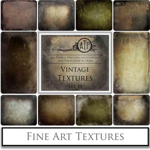 10 Fine Art TEXTURES - VINTAGE Set 10 / Overlays, Photography Texture, High Res, Scrapbooking, Background, Photoshop Texture, Old Photo