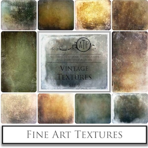 Fine Art DIGITAL TEXTURES - VINTAGE Set 9 / Photography Overlay, Scrapbooking Paper, Background, Photoshop Overlays, Old Photo, Aged