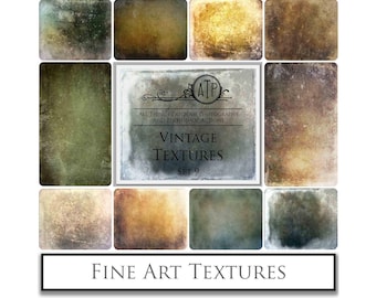 Fine Art DIGITAL TEXTURES - VINTAGE Set 9 / Photography Overlay, Scrapbooking Paper, Background, Photoshop Overlays, Old Photo, Aged