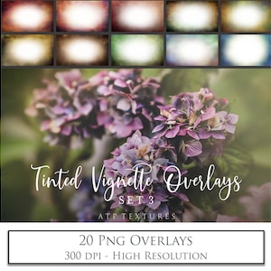 Png OVERLAYS - Tint vignet nr. 3 / foto-overlay, textuur-overlay, Photoshop clipart, digitale achtergrond, gluren door