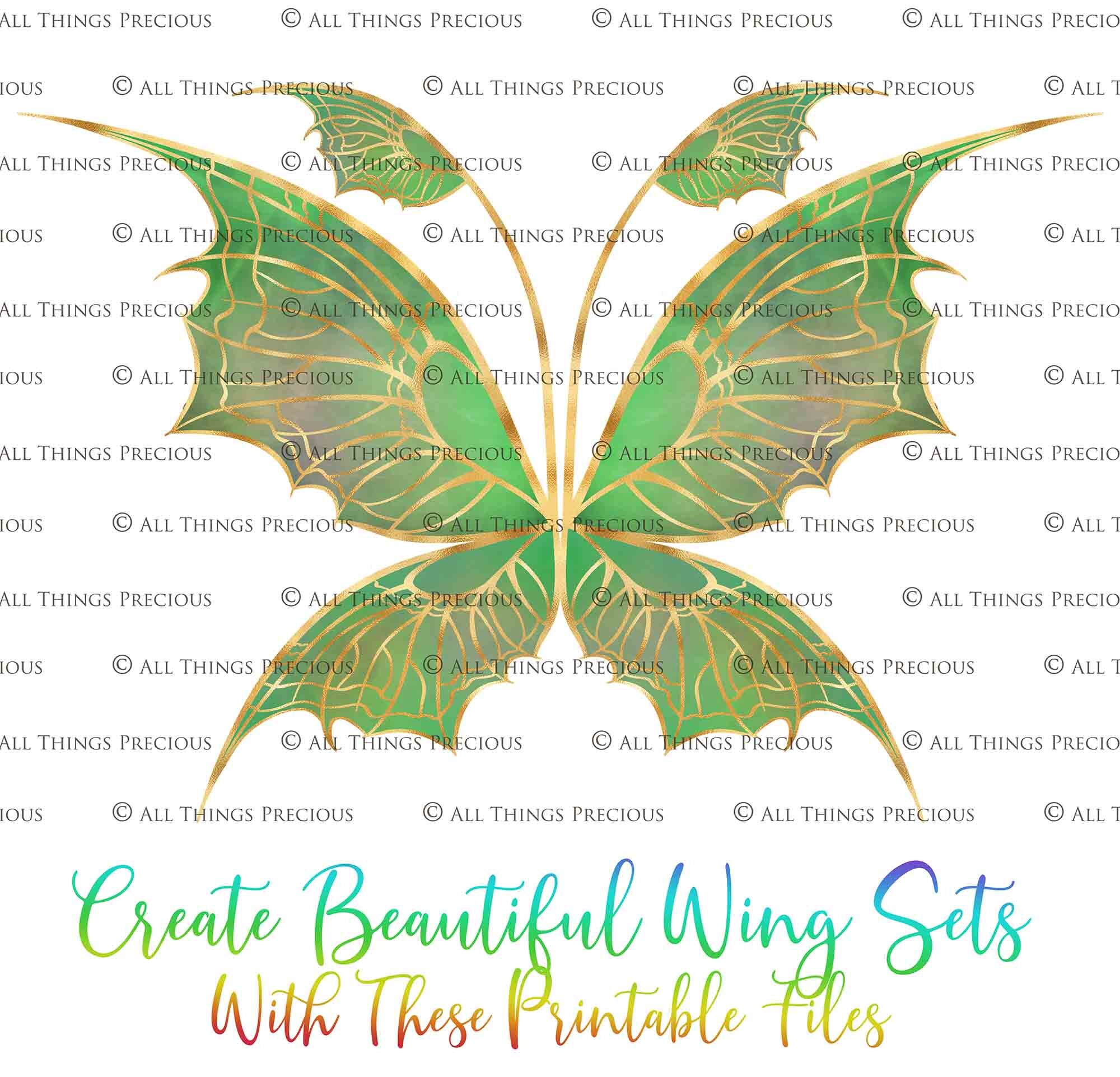 PRINTABLE FAIRY WINGS Set 39 Clipart Png Print Fairy - Etsy UK