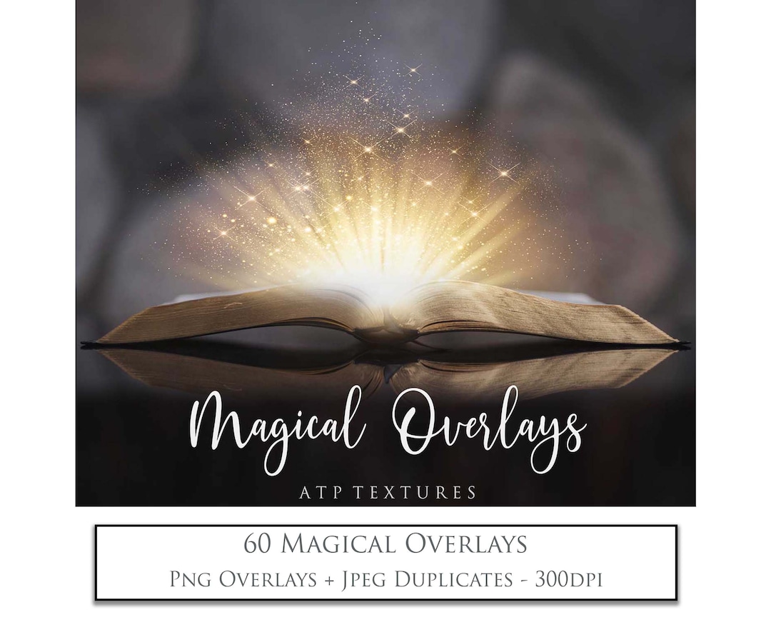 60 Photo OVERLAYS Magical Book Magic / Glow Overlay - Etsy Denmark