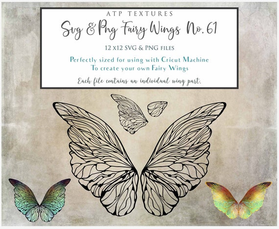 SVG FAIRY WINGS No. 61 - For Cricut Maker / Costume, Cosplay Wings ...