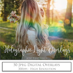 Può includere: 50 sovrapposizioni digitali con effetti di luce olografica. Queste sovrapposizioni JPG ad alta risoluzione sono a 300 DPI e perfette per aggiungere un tocco magico alle tue foto.