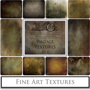 10 Fine Art TEXTURES - VINTAGE Set 6 / Photoshop Overlays, Old Photo, Digital Scrapbooking Paper, Photo Background
