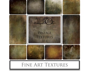 10 Fine Art TEXTURES - VINTAGE Set 6 / Photoshop Overlays, Old Photo, Digital Scrapbooking Paper, Photo Background