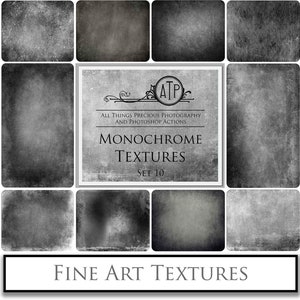 10 Fine Art TEXTURES - MONOCHROME Set 10 / Photography Overlays, Photography, High Res, Scrapbooking, Background Texture, Photoshop, Digital