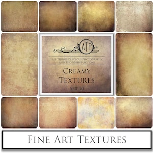 10 TEXTURAS de Bellas Artes - CREAMY Set 10 / Fotografía de alta resolución, textura de fondo de Scrapbooking, superposiciones de Photoshop, texturas digitales