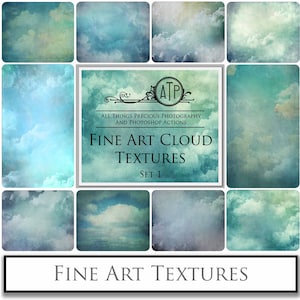 10 TEXTURAS de Bellas Artes - CLOUD Set 1 / Fotografía digital, Papel de Scrapbooking, Fondo texturizado, Superposición de Photoshop, Alta resolución, Superposiciones de cielo