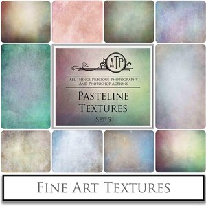 10 Fine Art TEXTURES - PASTELINE Set 5 / Photography, High Res, Scrapbooking Paper, Background Texture, Photoshop Overlays, Digital Backdrop