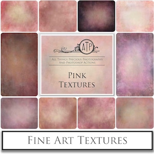TEXTURAS de bellas artes - PINK Set 1 / Textura de fotografía, papel de scrapbooking digital, fondo fotográfico, superposiciones de Photoshop, superposición vintage