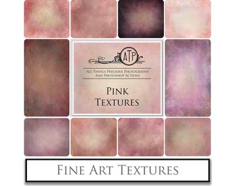 Fine Art TEXTURES - PINK Set 1 / Photography Texture, Digital Scrapbooking Paper, Photo Background, Photoshop Overlays, Vintage Overlay