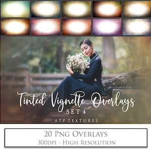OVERLAYS Png - Viñeta de tinte No. 4 / Superposición de fotos, Superposición de texturas, Imágenes prediseñadas de Photoshop, Fondo digital