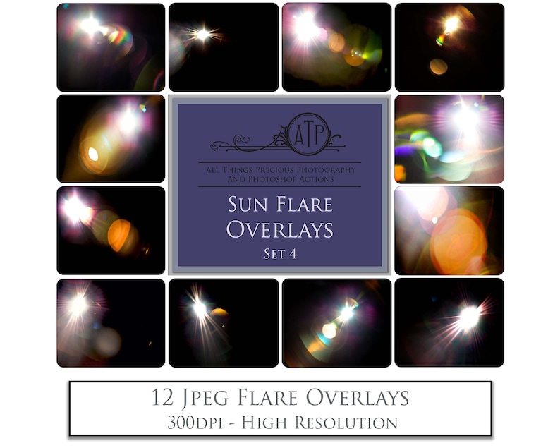 Digital Overlays. Radial flare. Circle / ring flare. Sun Flare / Lens Flare light overlays for Photography  In high resolution. Add Sunlight to your images. Perfect for Photo  edits. Jpeg Overlay for photoshop and elements. Rainbow flare. Halo Flare.