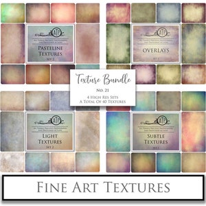 40 Fine Art TEXTURES, Digital BUNDLE No. 21. Photography, Scrapbooking Paper, Textured Background, Photoshop Overlays. ATP