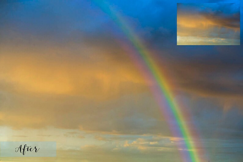 30 RAINBOW Overlays / PNG Sky Overlays Digital ...