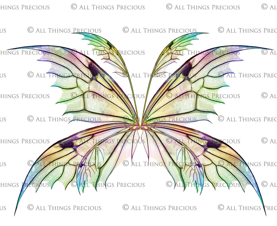 PRINTABLE FAIRY WINGS Set 18 Print Pattern Template | Etsy