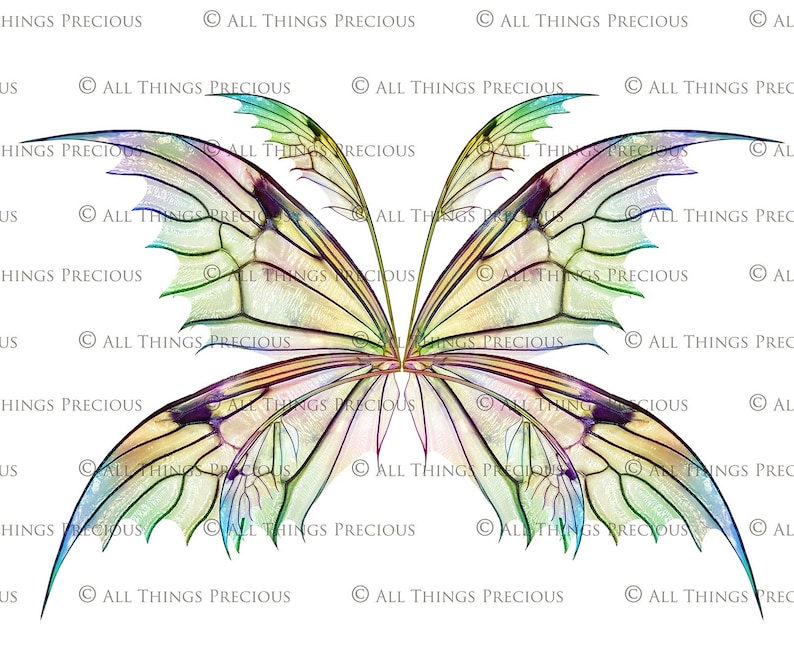 PRINTABLE FAIRY WINGS Set 18 Print Pattern Template | Etsy