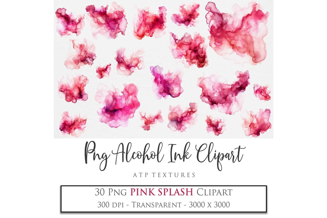 30 Alcohol Ink PNG Clipart Splash - PINK, High Resolution, Photoshop ...